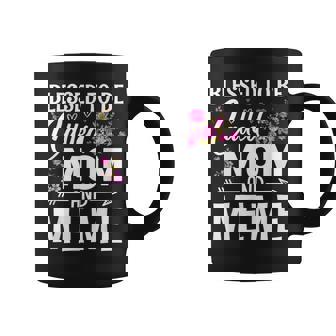 Blessed To Be Called Mom And Meme Mother's Day Floral Women Coffee Mug | Mazezy