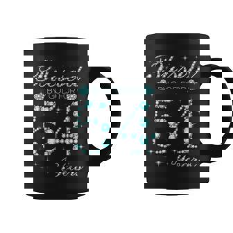 Blessed By God For 54 Years Old Woman 54th Birthday Graphic Print Coffee Mug - Monsterry