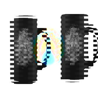 Blue Peacock Print Teal Feathers Bird Lover Women Tasse - Cadeauxyz