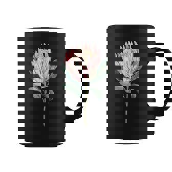 Boho Protea Blossom Flower Watercolor Botanical Garden Art Graphic Print Coffee Mug - Monsterry