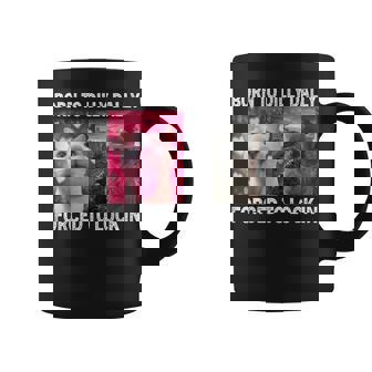 Born To Dilly Dally Forced To Lock In Cat Meme Coffee Mug - Thegiftio UK