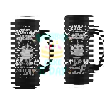 Born On Pi Day Birthday Eat Cake Graphic Print Coffee Mug - Monsterry