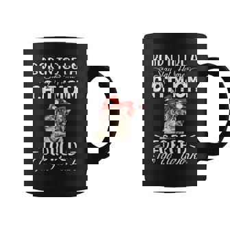 Born To Be a Stay At Home Cat Mom Forced To Go To Work Tank Top Graphic Print Coffee Mug - Monsterry
