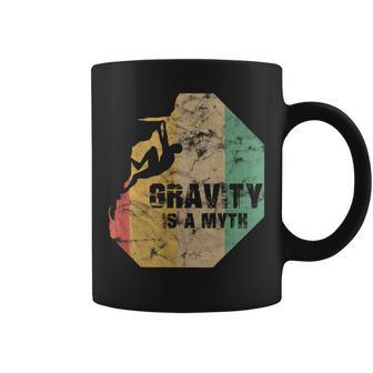 Bouldering Climbing Fun Gravity Is A Myth Tassen - Geschenkecke