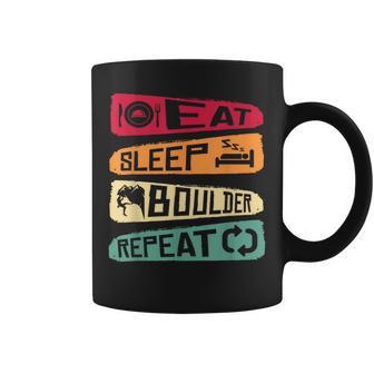 Bouldern Climbing Eat Sleep Boulder Repeat Boulderer Tassen - Geschenkecke