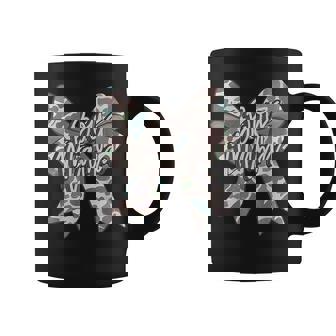 Boy Mama Camo Coquette Bow Camouflage Coffee Mug - Seseable