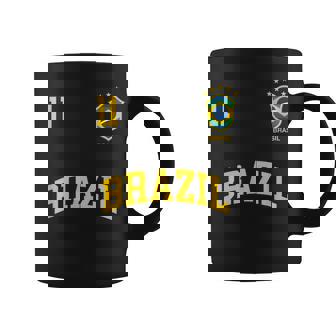Brasil Número 11 Back Brasileña Del Equipo De Fútbol Taza de café - Regaloses