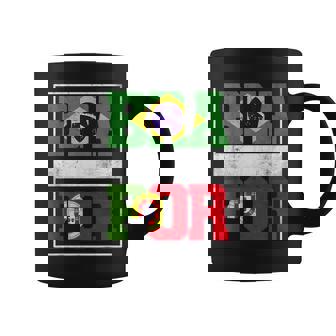 Brasil Y Portugal Mix Raíces Brasileño Portuguesas Taza de café - Regaloses