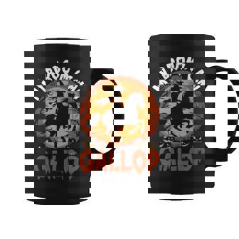 My Broom Can Gallop Witch Riding A Horse Halloween Premium Graphic Print Coffee Mug - Monsterry