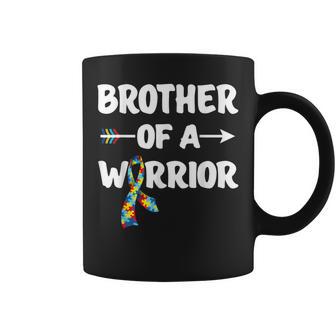 Brother Autism Warrior De Guerrero Para Hombre Taza de café - Regaloses