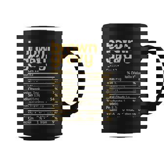 Brown Gravy Nutrition Facts Thanksgiving Christmas Graphic Print Coffee Mug - Monsterry