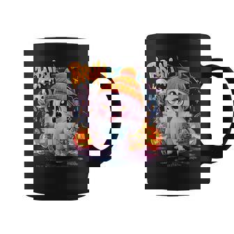 Bruh Ghost Halloween Cute Ghost Trick Or Treat Candy Kids Graphic Print Coffee Mug - Monsterry