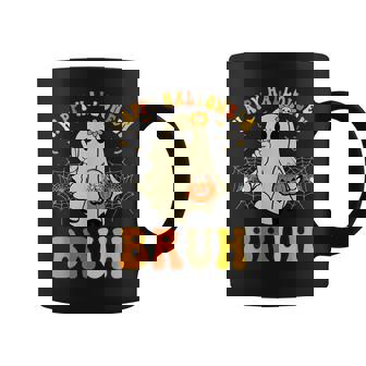 Bruh Ghost Happy Halloween Trick Or Treat Candy Kids Boys Graphic Print Coffee Mug - Monsterry