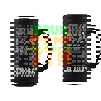 Bruh It's My 7Th Birthday 7 Year Old Birthday Boy Pixel Game Coffee Mug - Seseable