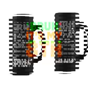Bruh It's My 8Th Birthday 8 Year Old Birthday Boy Pixel Game Coffee Mug - Seseable