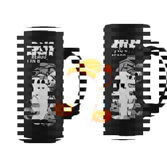 Bruh I Mean Boo Boo Ghost Pumpkin Spooky Halloween Graphic Print Coffee Mug - Monsterry