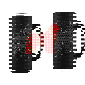 Buffalo Plaid Matching Newfoundland Dog Christmas Pajama Graphic Print Coffee Mug - Monsterry