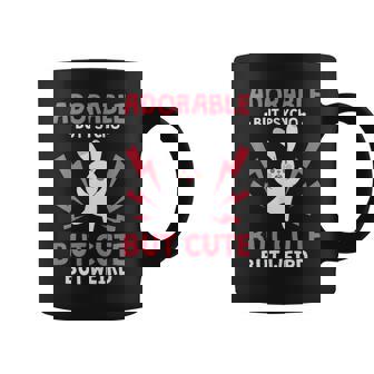 Bunny Rabbit Adorable But Psycho But Cute But Weird Kawaii Graphic Print Coffee Mug - Monsterry