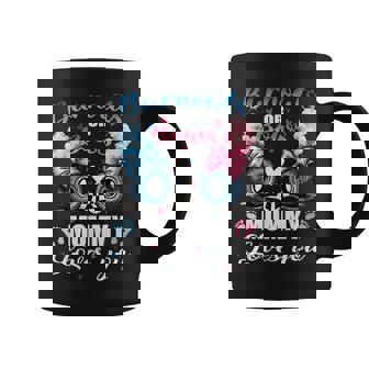 Burnouts Or Bows Mommy Love You Gender Reveal Announcement Coffee Mug - Monsterry