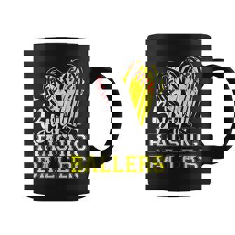 Busy Raising Ballers Heart Softball Baseball Mom Coffee Mug | Mazezy
