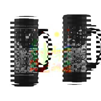Cactus Suculenta Planta Retrointage Cactus Botánica Botánica Taza de café - Regaloses
