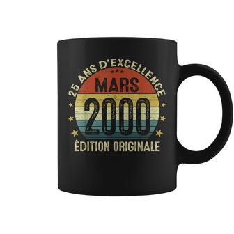 Cadeau Anniversaire 25 Ans Homme Fabriqué En Mars 2000 Tasse - Cadeauxyz