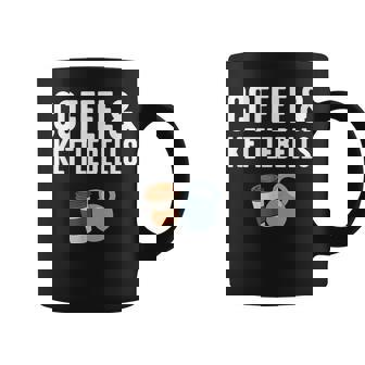 Café Y Pesas Rusas Gimnasio Fitness Entrenamiento Kettlebell Taza de café - Regaloses