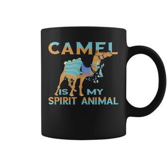 Camel Spirit Animal Camel Blue Dress Arabian Camel Animal Graphic Print Coffee Mug - Monsterry