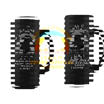 Camping Zombie Survival Training Apocalypse Short Sleeve Classic Fit Small Graphic Print Coffee Mug - Monsterry