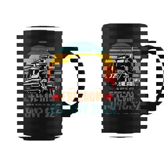 Canada Flag Freedom Convoy 2022 Canadian Trucker Maple Leaf Graphic Print Coffee Mug - Monsterry