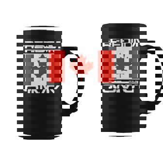CANADIAN TRUCKER FREEDOM CONVOY CANADA FLAG Graphic Print Coffee Mug - Monsterry