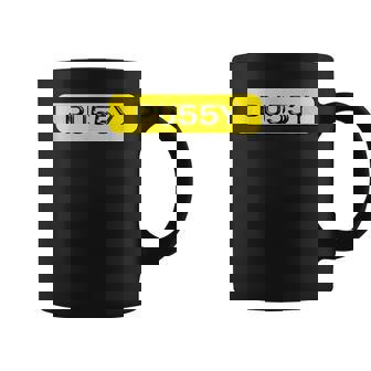 Car Vehicle Number Plate PU55Y Pet Cuddly Fluffy Fun Shirt Graphic Print Coffee Mug - Monsterry