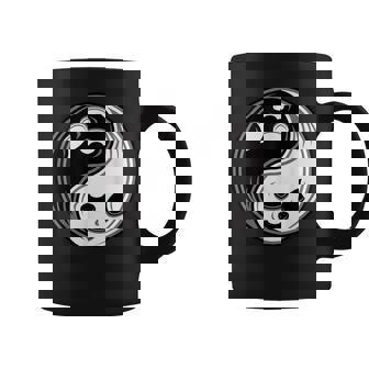 Cartoon Halloween Ghosts Yin Yang In And Graphic Print Coffee Mug - Monsterry