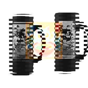 Cat Anime Kawaii Cat Ramen Japanese Graphic Coffee Mug - Seseable