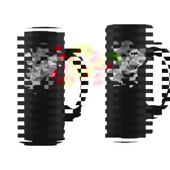 Cat Christmas Wreath Joy Graphic Print Coffee Mug - Monsterry