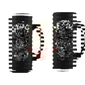 Cat Cowboy Mashup Meowdy Western Country Music Cat Graphic Print Coffee Mug - Monsterry
