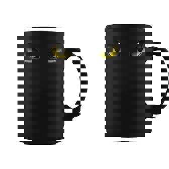 Cat Eyes Deep Galaxy Green Cute Angry Kitten Scary Look Graphic Print Coffee Mug - Monsterry