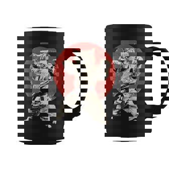 Cat Karate Judo Japan Japanese Flag Graphic Coffee Mug - Seseable