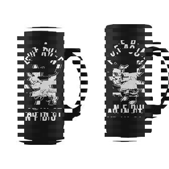 Cat Knife Fluff Around And Find Out Graphic Print Coffee Mug - Monsterry
