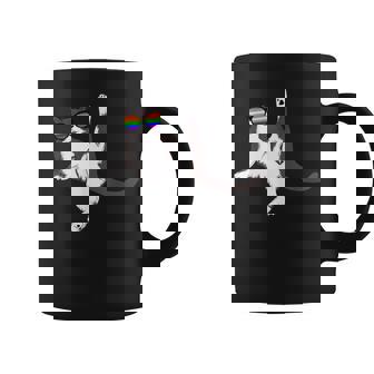 Cat Love Gay And Lesbian LGBT Pride Graphic Print Coffee Mug - Monsterry