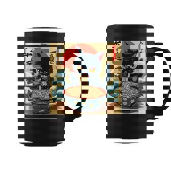 Cat Ramen Graphic Tee Japanese Kawaii Anime Cat Ramen Graphic Print Coffee Mug - Monsterry