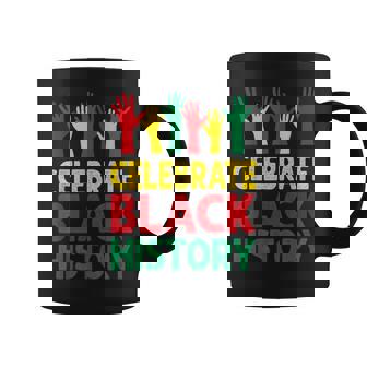 Celebrate History Month Colorful Hands Teacher Graphic Print Coffee Mug - Monsterry