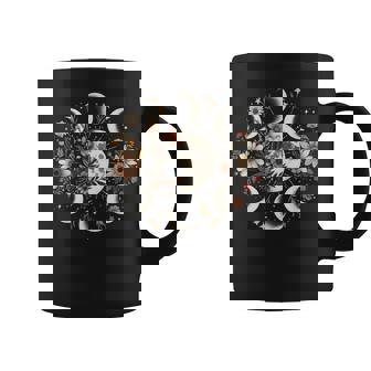 Celestial Moon Phase Boho Wildflowers Zodiac Witchcore Coffee Mug - Thegiftio UK