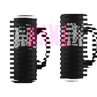 Checkered Pink Mama Mommy Happy Mother's Day Best Mom Ever Coffee Mug - Seseable