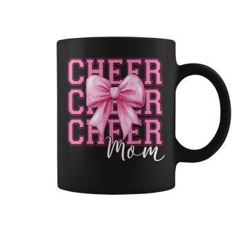 Cheer Mom Cheerleader Coquette Bow Mom Coffee Mug - Thegiftio