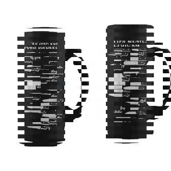 Chef Knife Set Types Of Knives Cooking Culinary Kitchen Graphic Print Coffee Mug - Monsterry