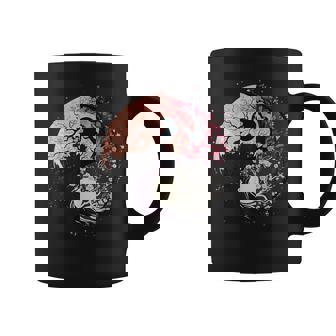 Cherry Blossom Taoism Yin Yang On Zen Taijitu Yin Yang Graphic Print Coffee Mug - Monsterry