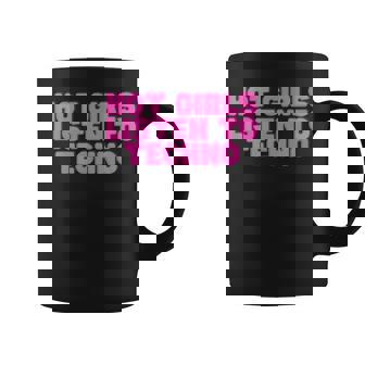 Chicas Calientes Escuchar Techno Dj Edm House Music Raving Slay Taza de café - Regaloses