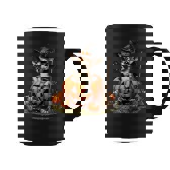 Chihuahua Witch Pumpkin Halloween Kids Graphic Print Coffee Mug - Monsterry