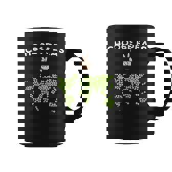 Choose Peas World Peace On Earth Pun Tank Top Graphic Print Coffee Mug - Monsterry